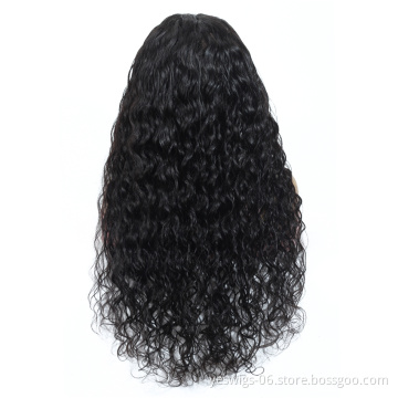Double Drawn Indian Human Hair Lace Front Closure Wig Virgin Remy Raw Indian Hair Deep Wave 4*4 Closure Pre Plucked Lace Wig